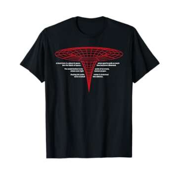 Black Hole, Astrophysics, Space travel, Diagram, Wire Frame T-Shirt