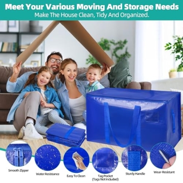 Heavy Duty Moving Bags - 6 Pack Storage Solution