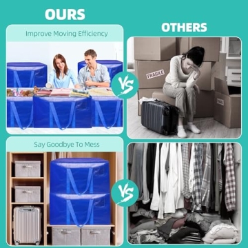 Heavy Duty Moving Bags - 6 Pack Storage Solution