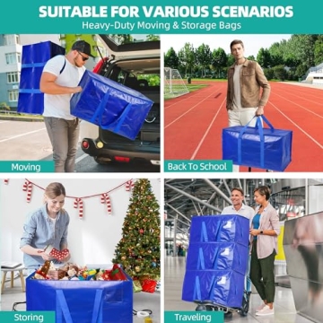 Heavy Duty Moving Bags - 6 Pack Storage Solution