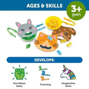 Fine Motor Feeding Friends for Toddler Learning Fun