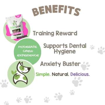 Nature Gnaws Beef Gullet Chews for Small Dogs 4-5" (20 Count) - Natural Beef Jerky Stick Dog Chew Treats - Rawhide Free