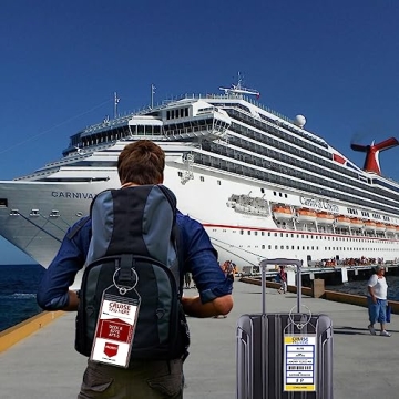 5 Pack Luggage Tags for Carnival, NCL, Princess Cruises