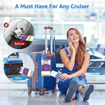 5 Pack Luggage Tags for Carnival, NCL, Princess Cruises