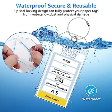 5 Pack Luggage Tags for Carnival, NCL, Princess Cruises