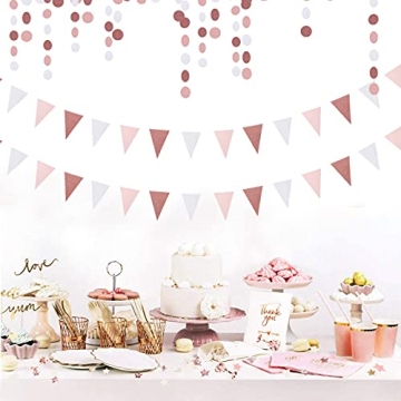 Rose Gold Pennant Banner Set - Perfect for Any Celebration