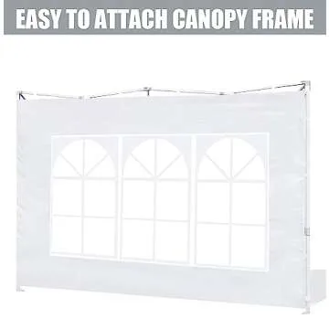 SCOCANOPY Sidewall for 10x10 Canopy Frame, 2 Pack Sunwalls Only,(Pure White)