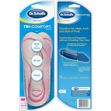 Dr. Scholl's Tri-Comfort Insoles - for Heel, Arch Support and Ball of Foot with Targeted Cushioning ...