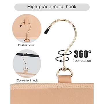 MONSTINA Travel Toiletry Bag Cosmetic Organizers with Hanging Hook Use in Hotel,Bathroom(Black and White Stripes)