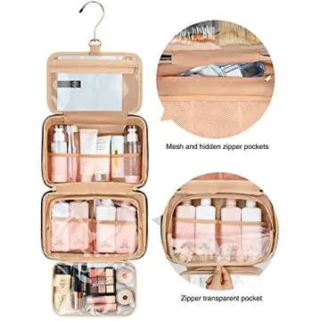 MONSTINA Hanging Toiletry Bag for Travel and Home Organization