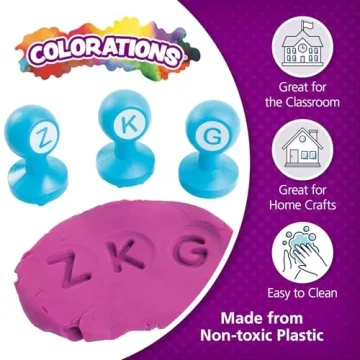Colorations Alphabet Dough Stampers Set for Kids