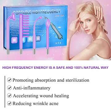 Beauty Star Portable Violet Wand Device for Women/Men Use