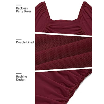 Elegant Women's Ruched Dress with Balloon Sleeves