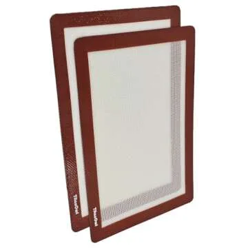 Silicone Mat Pad 2-pak 12 x 8.5 inch for Baking Art Cookie Pastry Pet Tray non-Stick Platinum Cured Food Grade Placemat Sheet with 0.8 mm Thickness