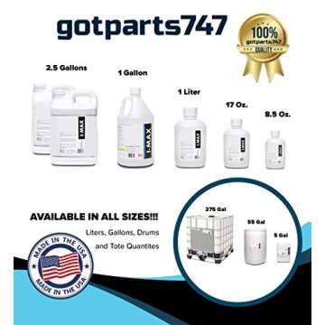 Isopropyl Alcohol 99.5% - 4 x 1000 ml (More Than ONE Gallon) USP Grade - Made in The USA