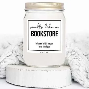 You Nique Designs Bookstore Candle for Book Lovers Gift