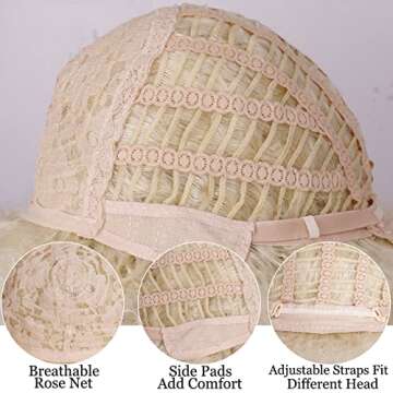 Xinran 70s Blonde Afro Wigs for Black Women, Beige Blonde Curly Afro Wigs Natural Looking, Large Bouncy Afro Wigs for Women