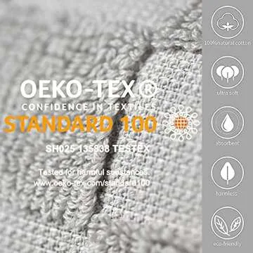 DIAOJIA Bath Towels Gray Towel Soft 6 Piece, Cotton Anti Odor Family Towels, Highly Absorbent Quick-Drying Lightweight Spa Towel for Bathroom 2 Bath Towel 2 Hand Towel 2 Washcloth