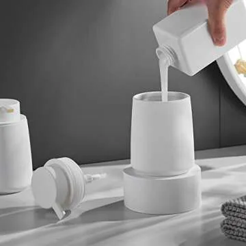 Modern 12Oz White Soap Dispenser - Stylish & Functional