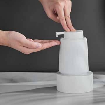 Modern 12Oz White Soap Dispenser - Stylish & Functional