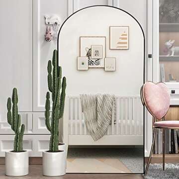 NeuType Arched Full Length Mirror for Home Décor