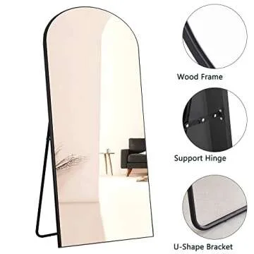 NeuType Arched Full Length Mirror for Home Décor
