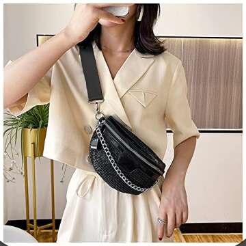 Chic Rhinestone Chest Bag: Versatile Fanny Pack for Women