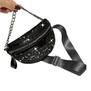 Stylish Rhinestone Chest Bag for Women - Fanny Pack