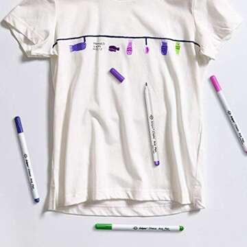 YsesoAi 15-Count Disappearing Ink Fabric Markers Set