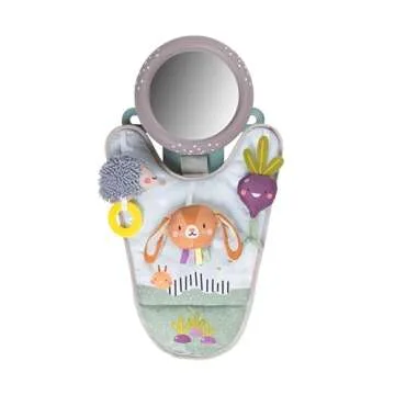 Taf Toys Infant Car Seat Development Center Newborn Baby Essentials Must Haves Toy, Car Seat Accessories Activity Center with Car Seat Mirror, for Newborn Toys 0 3 Months Brain Development