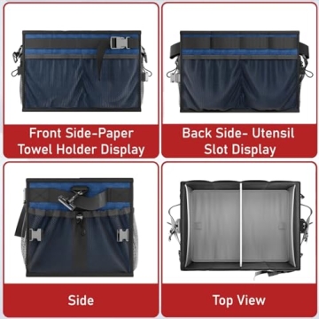 FANGSUN Large Picnic and Grill Caddy for Outdoor Use