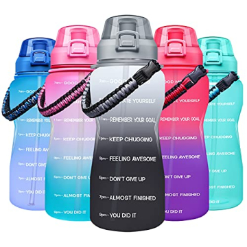 Giotto 64OZ Motivational Water Bottle with Paracord Handle