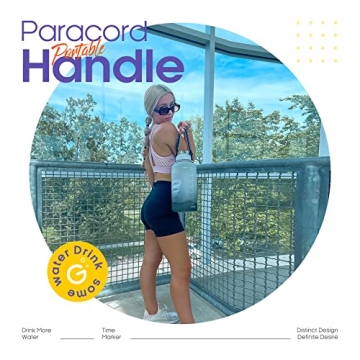 Giotto 64OZ Motivational Water Bottle with Paracord Handle