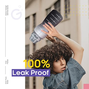 Giotto 64OZ Motivational Water Bottle with Paracord Handle