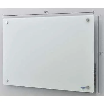 Magnetic Glass Whiteboard with Markers and Eraser