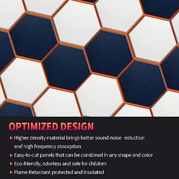 Mollywell Hexagon Acoustic Panels for Stylish Sound Control