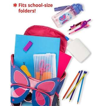 Skip Hop Big Kid Backpack, Zoo Kindergarten Ages 3-4, Butterfly