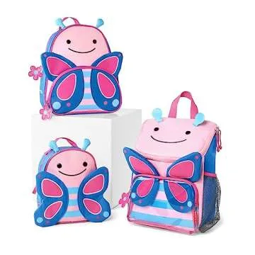 Skip Hop Big Kid Backpack, Zoo Kindergarten Ages 3-4, Butterfly