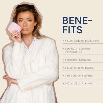 The Skinny Confidential Mint Ice Roller for Face - Compact Facial Skin Care Tools for Sculpting & Contouring - Cold Therapy Facial Rollers Reduce Puffiness & Redness - Beauty Gifts for Women and Men