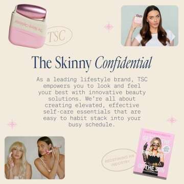 The Skinny Confidential Mint Ice Roller for Face - Compact Facial Skin Care Tools for Sculpting & Contouring - Cold Therapy Facial Rollers Reduce Puffiness & Redness - Beauty Gifts for Women and Men