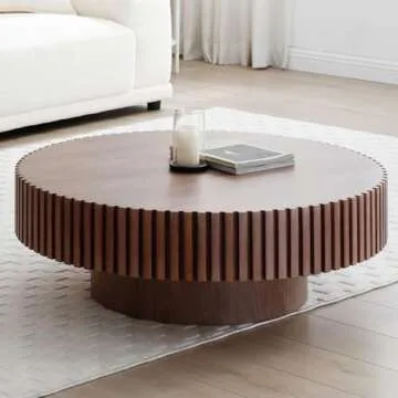YSJZYBF 39.37" Round Coffee Table for Small Spaces