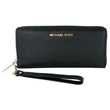 Michael Kors Women's Continental Black/Gold Large Purse Wallet