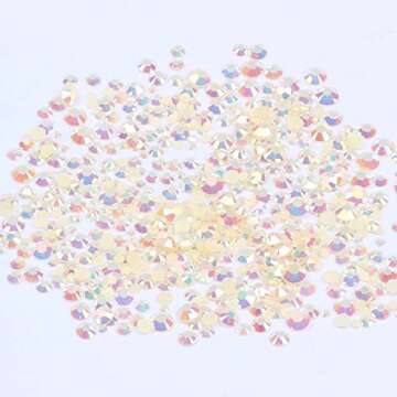 Mixed 1000pcs 2-6mm Champagne AB Resin Nail Rhinestones - DIY Nail Art Decoration