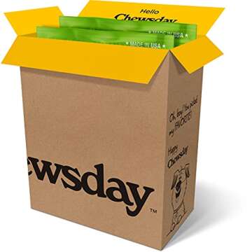 Chewsday Medium Minty Fresh Daily Dental Dog Chews, Made in The USA, Natural Highly-Digestible Oral Health Treats for Healthy Gums and Teeth - 28 Count