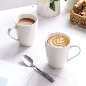 GBHOME 12oz Off White Coffee Mugs Set of 4