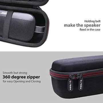 LTGEM Hard Case Compatible with Bose New SoundLink Flex 2nd Gen/Bose SoundLink Flex Bluetooth Portable Speaker,Black Case
