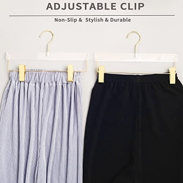 Luxurious Besser Gold Acrylic Hangers for Organized Closets