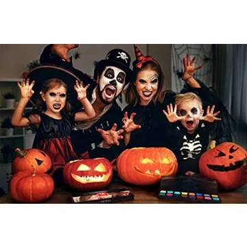Face Painting Kit - 16 Colors with Brush, Stencils & Tattoos