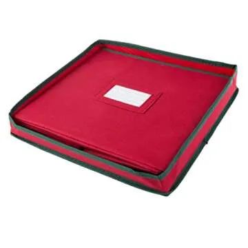 Red Christmas Decor Storage Box for 64 Ornaments