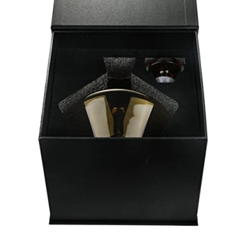 Bruno Magli Whiskey Decanter - Elegant 49-Ounce Glass Carafe